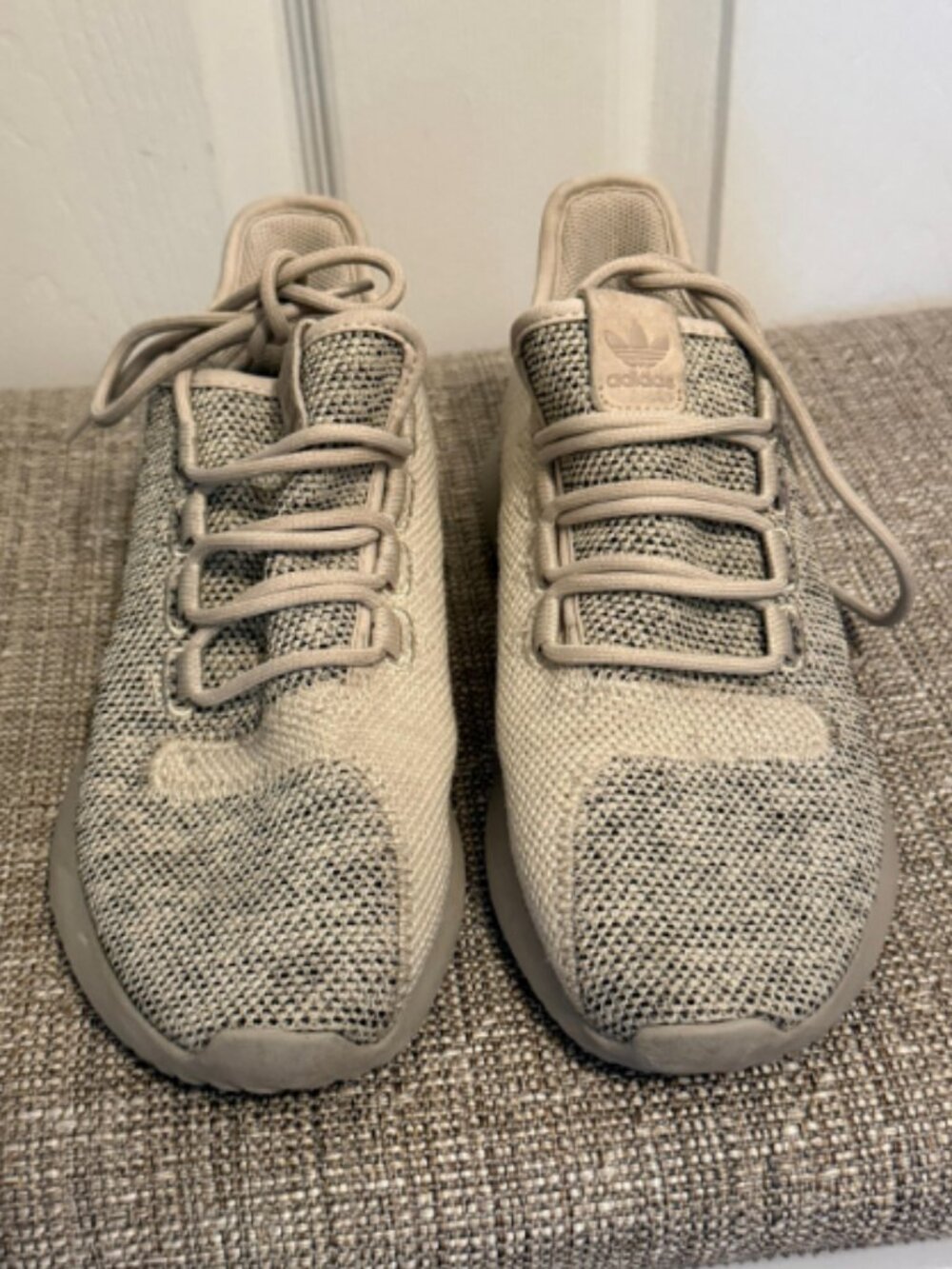 Adidas Tubular Shadow Running Shoes Sneakers Gray Beige Kid's Size 5.5 - Picture 2 of 7